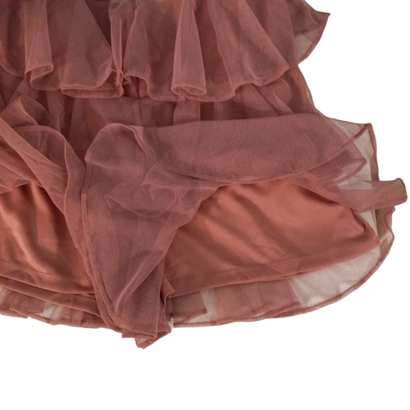 NWOT | Asos Design Women's Pink Tulle Tiered Ruffle Skort | US 8 / UK 12 - Picture 5 of 8